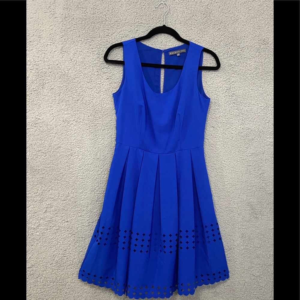 Brixon Ivy Royal Blue Women’s Laser Cut Dress Size Small
